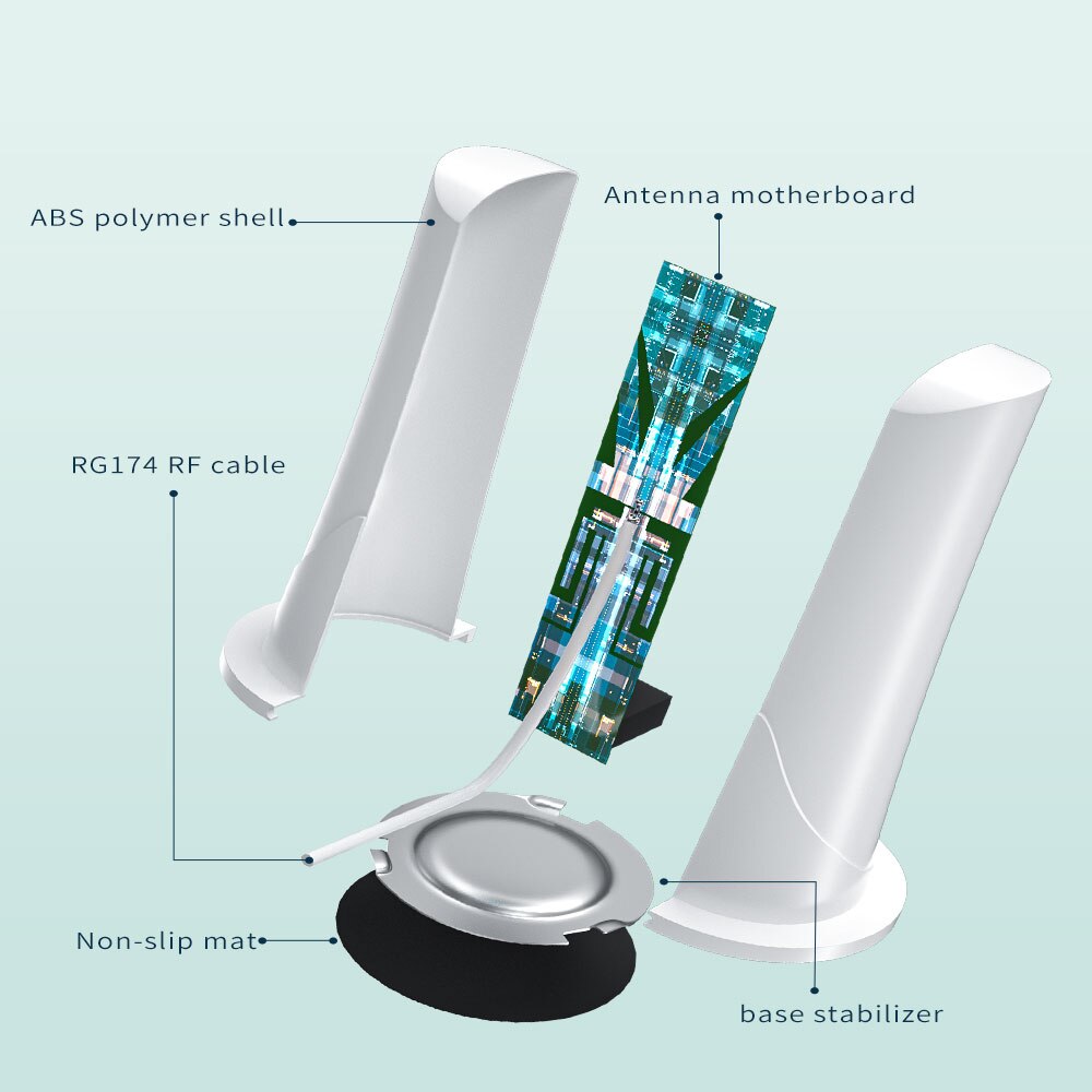 Lintratek indoor antenna 2g 3g 4g 5g lte mobile radio amplifier booster antenna gsm cdma 700 to 5300 mhz 5 db mobile phone repeater  b28