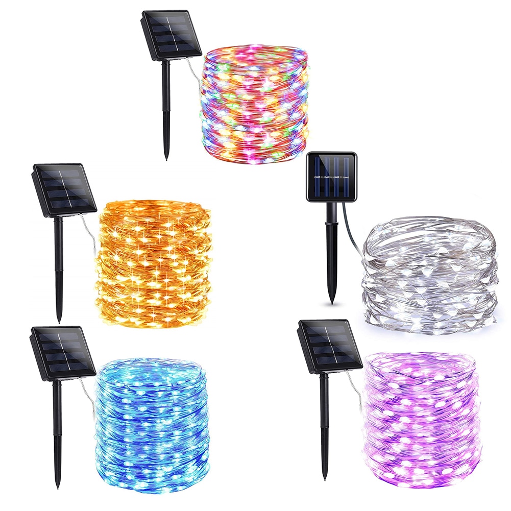 100/200 Led Solar Light Outdoor Waterdichte Solar String Lights Fairy Lamp 8 Modi Christmas Party Decor Tuin Licht
