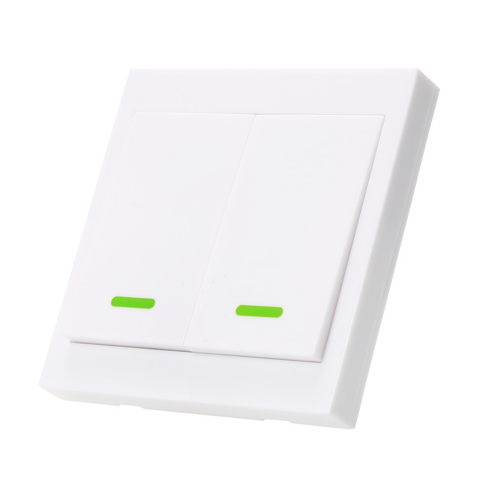 EWeLink-Interruptor de luz de pared con Control remoto, pulsador, 3 entradas, 86 tipos, para hogar inteligente, 433MHz, inalámbrico, RF, Control remoto: Gang 2