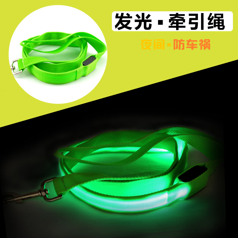 Nylon led-oplichtende hondenriem voor nachtveiligheid, knipperende led-hondenhalsband met lichtgevende verlichting, huisdierbenodigdheden, kattentekening, kleine riem met led-verlichting voor honden.