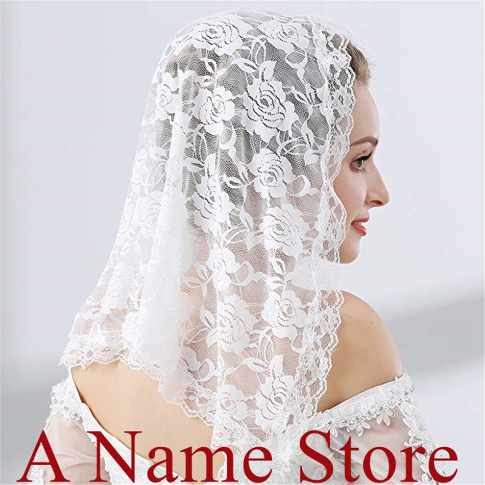 Voile en Dentelle blanche pour église, style catholique, couvre-chef,
