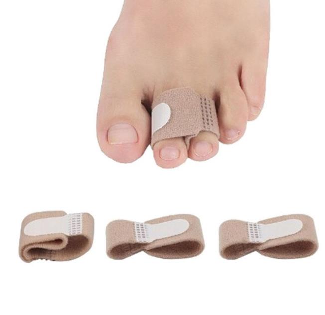 10 stk/parti tå finger glattejern hammer tå hallux valgus corrector bandage tå separator skinne omslag brækket tå pleje