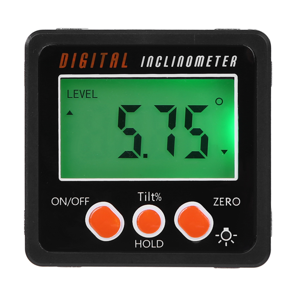 Electronic Protractor Digital Inclinometer 0-360 Aluminum Alloy Digital Bevel Box Angle Gauge Meter Magnets Base Measuring tool