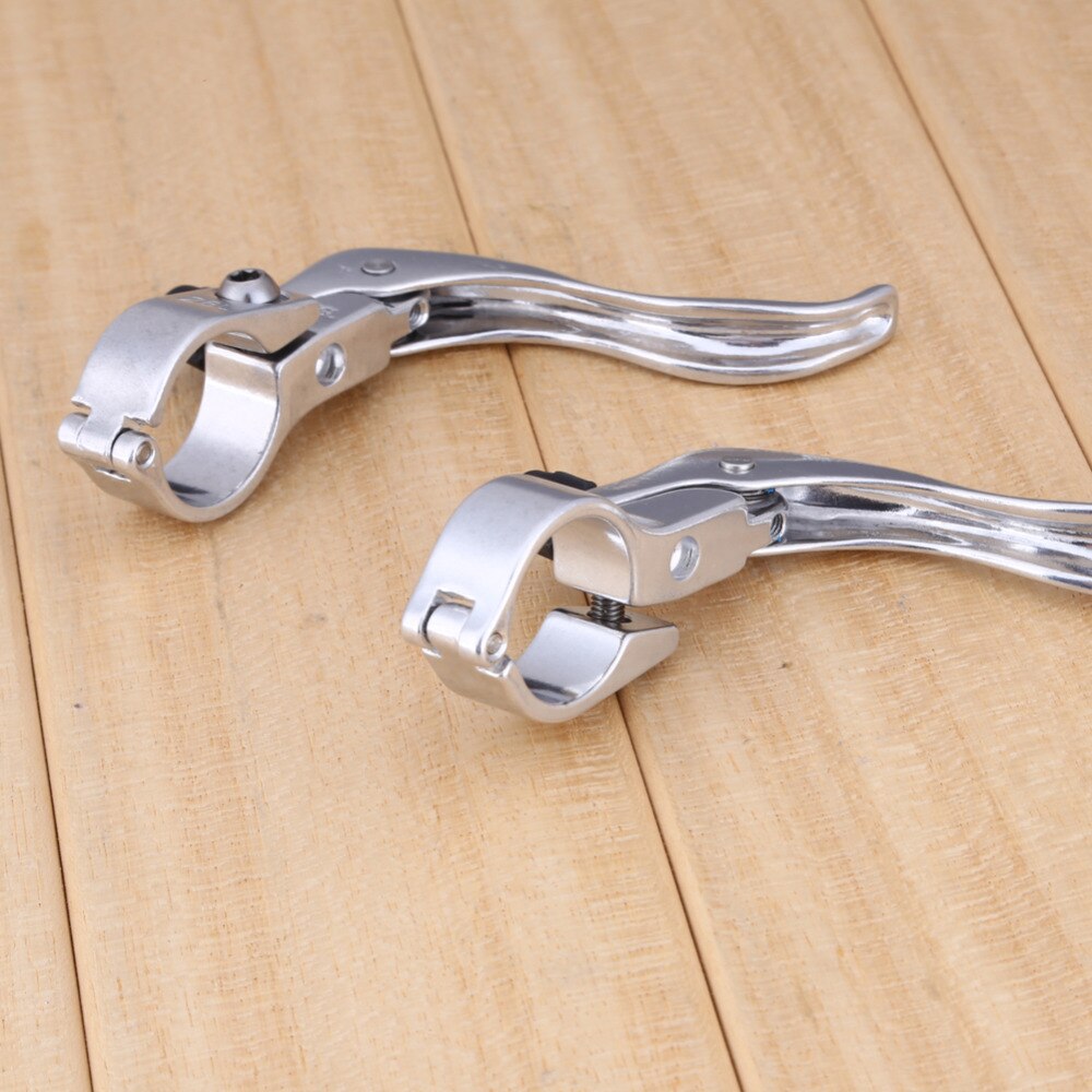 1 Pair Aluminum MTB Bike Bicycle Brake Lever Racing Brake 24mm/26mm/32mm for Road Bike Brake Levers Hinged Clamp Size