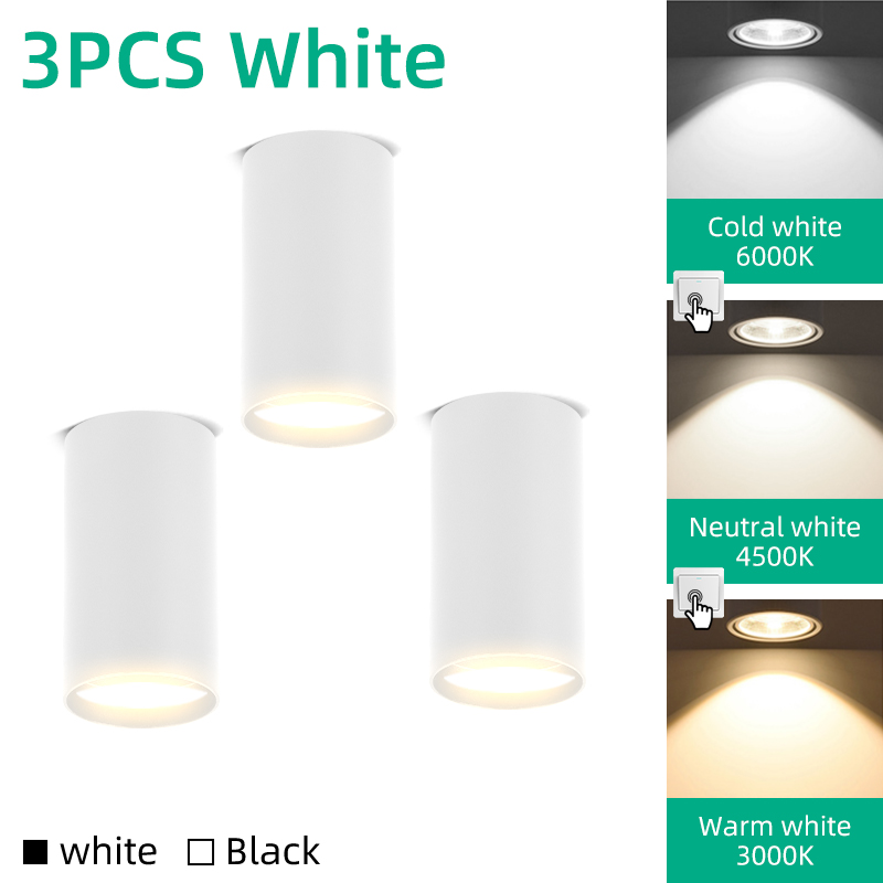 Gu10 led downlight utskiftbar pære 110v/220v taklamper utenpåliggende interiør soverom stue butikk hjem led spotlights: Rød / Blå