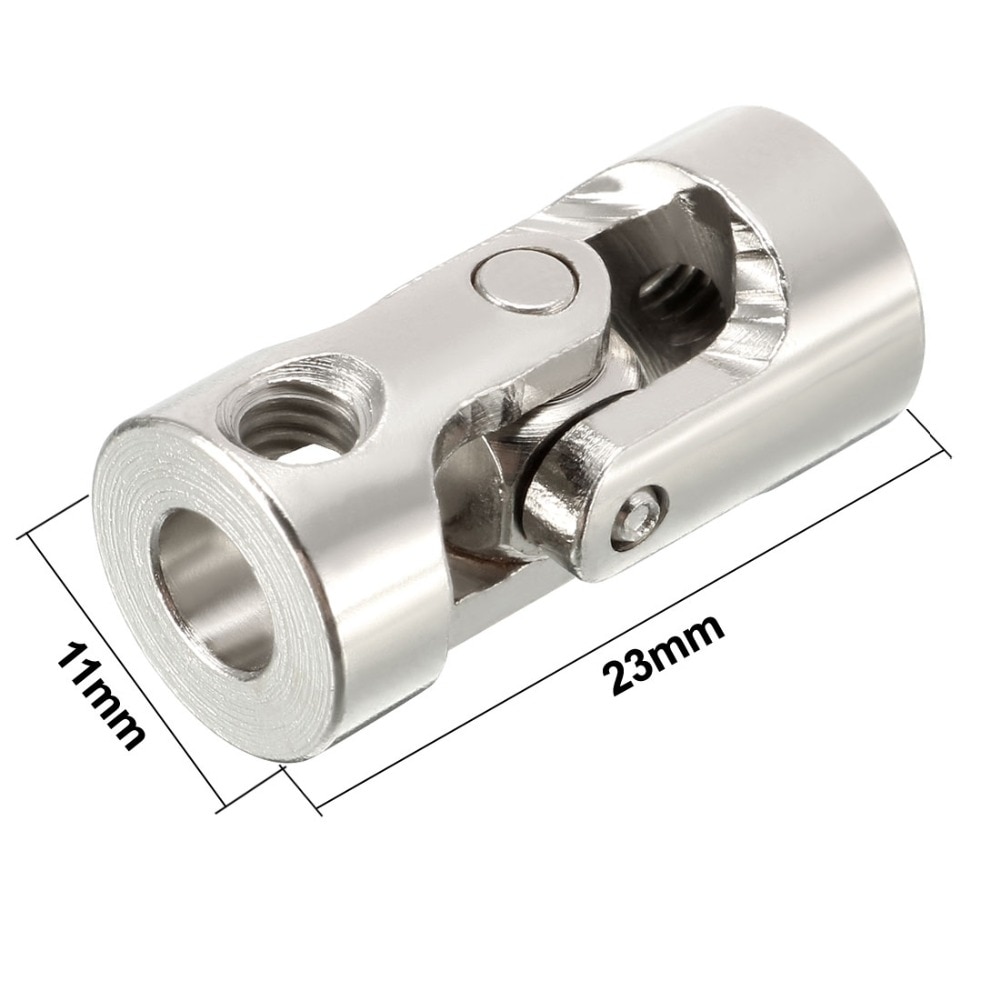Uxcell Draaibare Kruiskoppeling 4-6mm Boring Rvs Stuuras U Gezamenlijke Koppeling Koppeling Connector 23 x 11mm