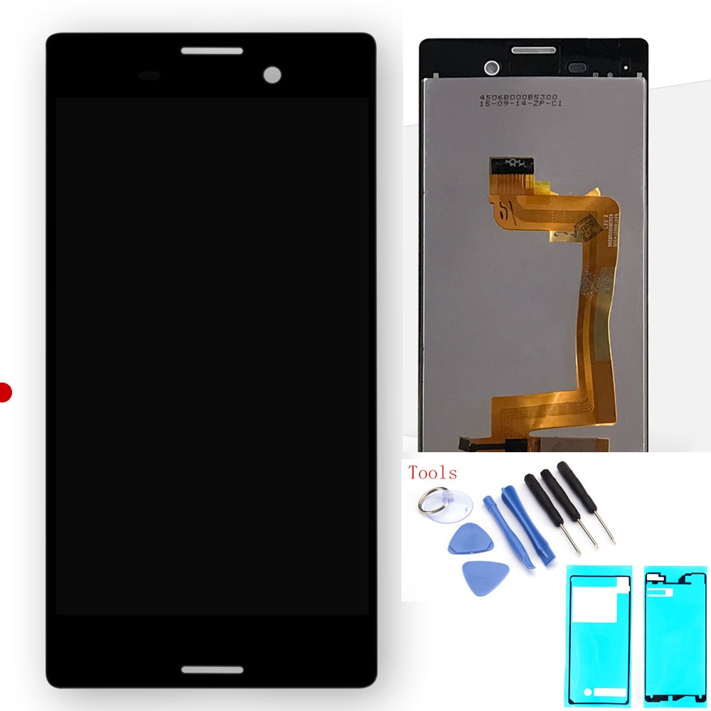 Touchscreen voor sony xperia  m4 aqua  e2303 e2306 e2353 e2312 e2333 e2363 lcd-scherm, digitizersensor, glasmontage, gratis gereedschap