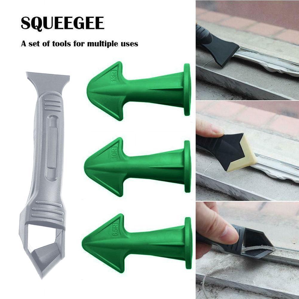 Silicone Removal Sealant Smoothing Squeegee Sealant Kit Tile Cleaning Caulk Grouting Dirt Tools Spatula E7F6