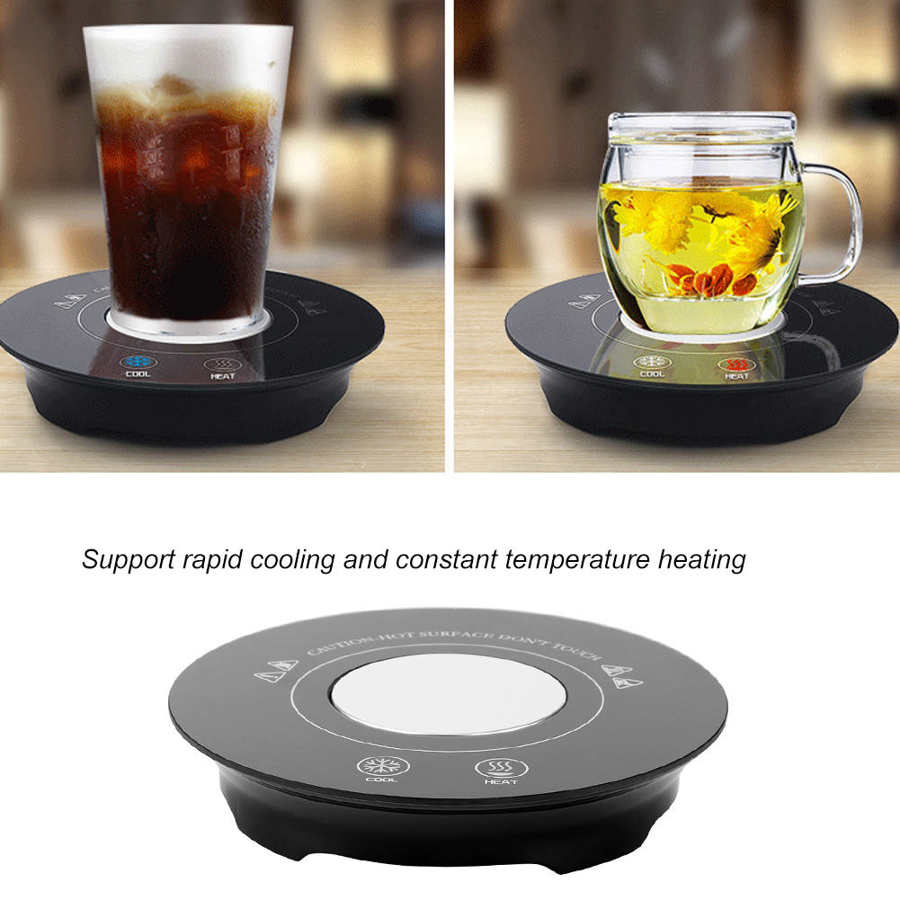 Coffee Warmer and Cooler Intelligent Waterproof USB Electric Heating Cooling Coaster Cup Mat for Home Office Use