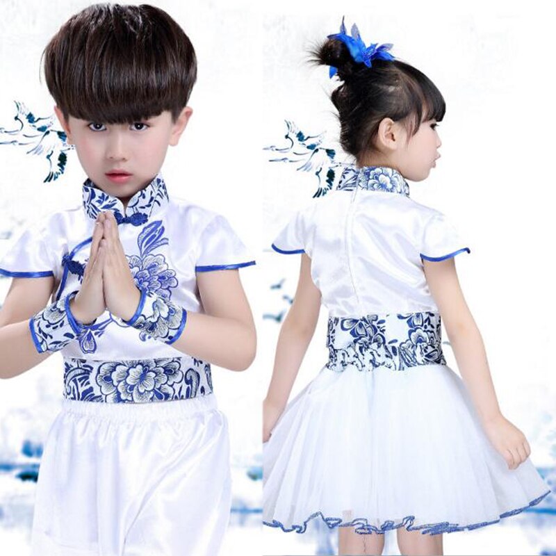 Traje de baile de para niño, estilo tradicional folclore chino, disfraz de baile para niño, vestido de baile de salón para niña