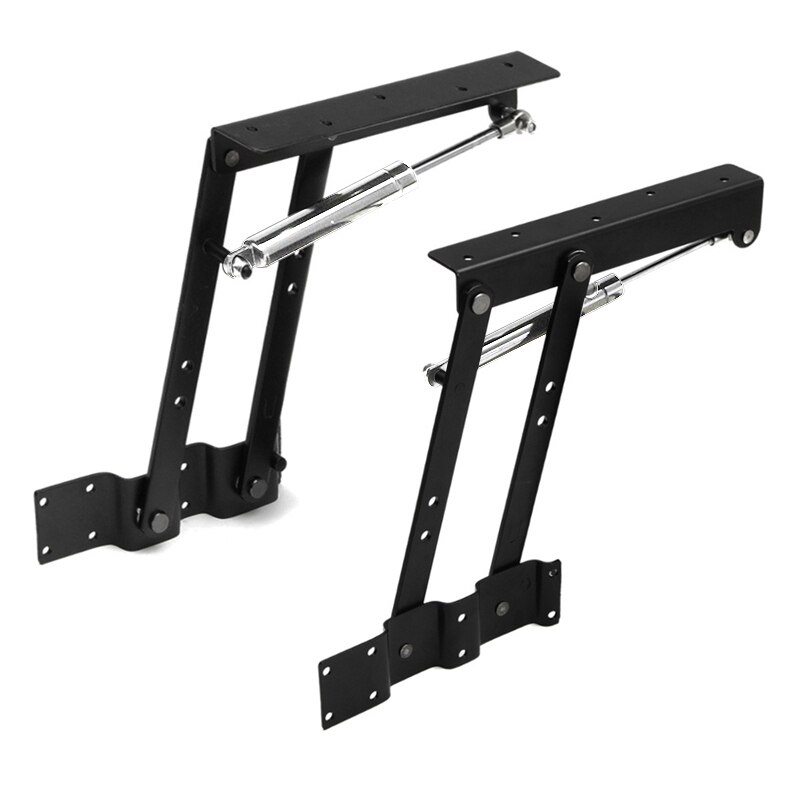 2pcs Folding Spring Tea Table Hinge Furniture Lift Up Top Mechanism Hardware DIY Lifting Rack Shelf For Coffee ComputerTable