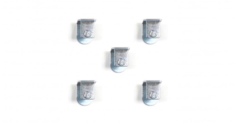 Pack abrazaderas para somier | Apta para patas con tornillo de 10mm |Compatible con somier de 30x40 | Acero