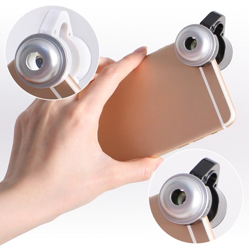 Universal 30x Optical Zoom Mobile Phone Microscope Clip Led Light Micro Lens Telescope MobilPhone Camera for ipad