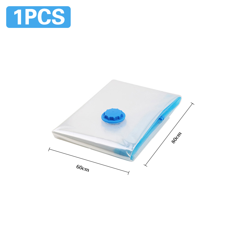 Vacuum Storage Bags,Vacuum Storage Space Saver,Double Zip Seal Reusable for Bedding,Pillow,Mattres,Quilt,Clothes,Sweater,Blanket: 1Pcs 60x80cm
