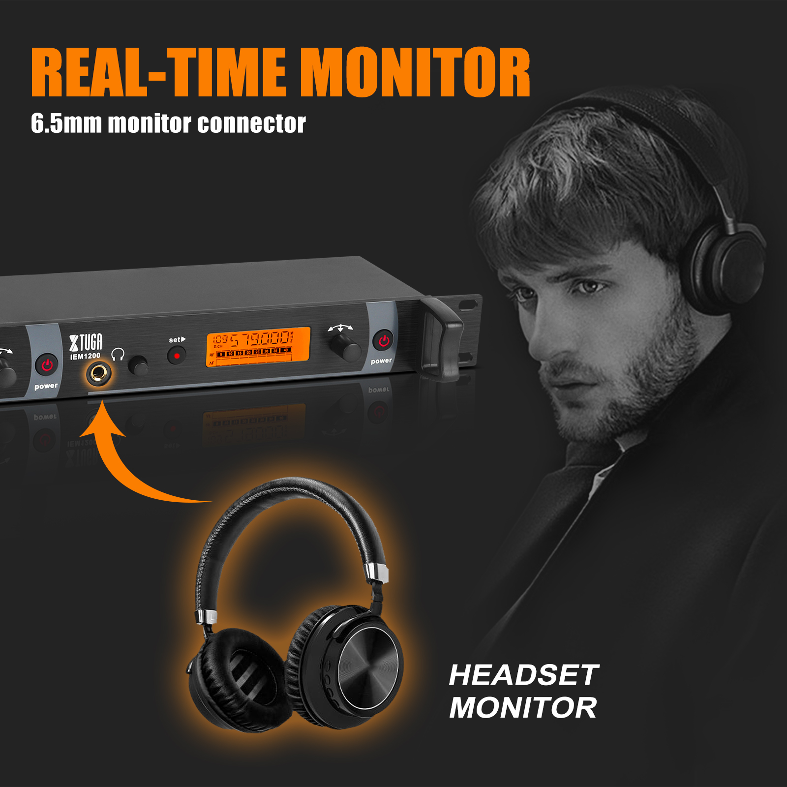 XTUGA IEM1200 transmisor individual Bodypack puesta en escena reunión sistema de monitoreo inalámbrico sistema de Monitor inalámbrico en la oreja