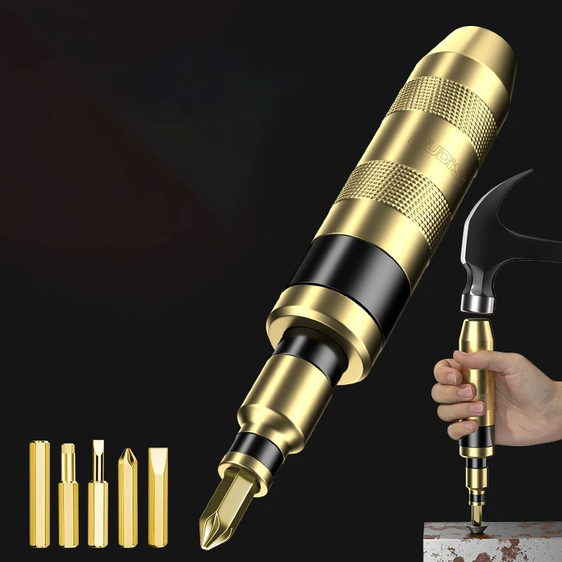 Destornillador de impacto , herramienta de electricista, accesorio de grifo, Extractor de aflojador de tornillo giratorio, herramientas de mano, destornillador de martillo