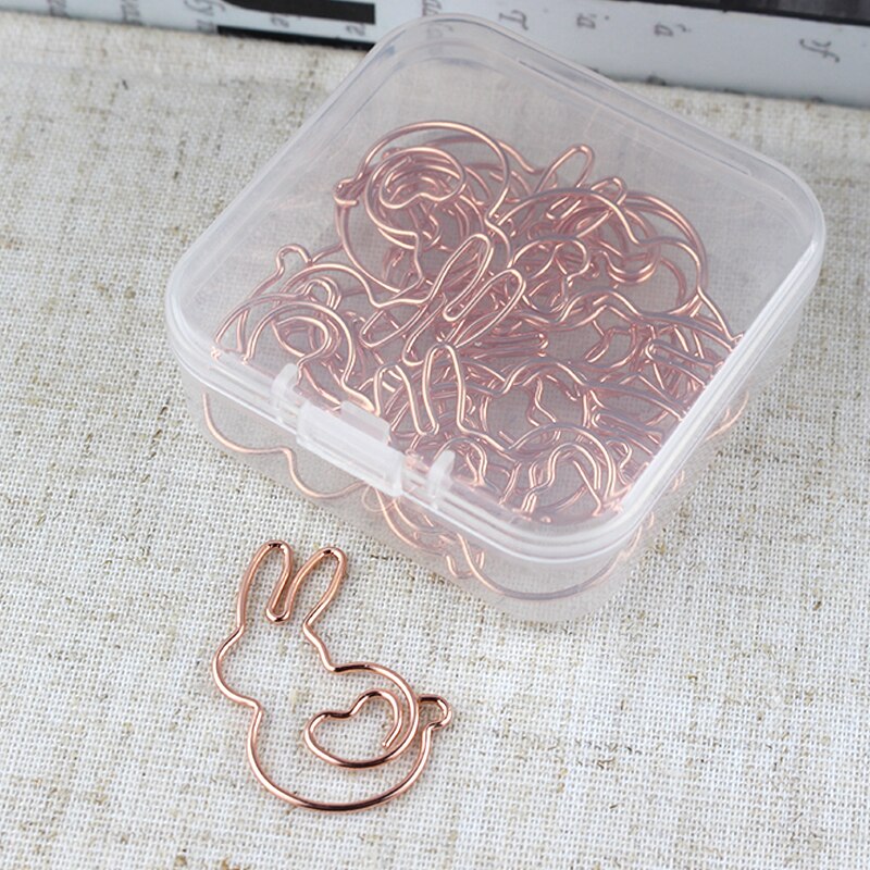 Kanin gem tecknad metallklämma stiftformad gem dekorativ stiftplanerare clips söt clip söta gem dekorativa
