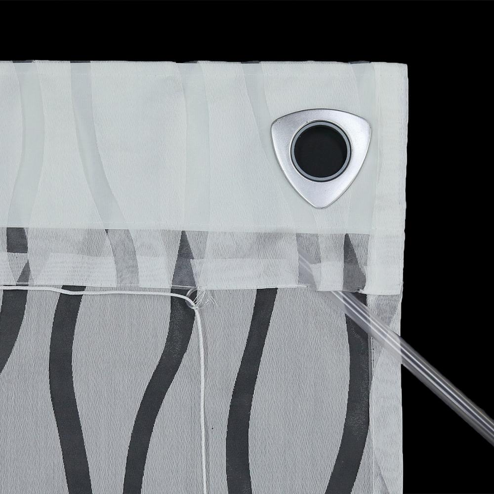 Cortinas romanas, ondas, cortinas estampadas de tul para la cocina, sala de estar, ventana transparente, cortina de Panel de cribado de gasa, 1 unids/lote
