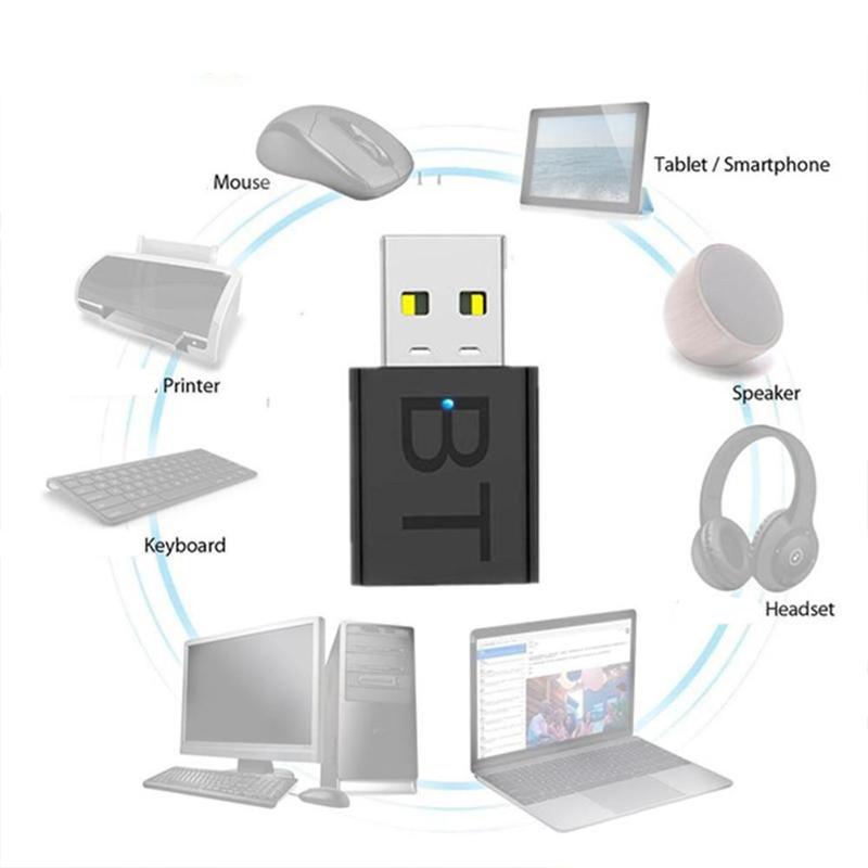 USB Wireless Bluetooth 5.0 Receiver Adapter Music Car Audio Adapter Speakers 3.5mm AUX For TV Headphone