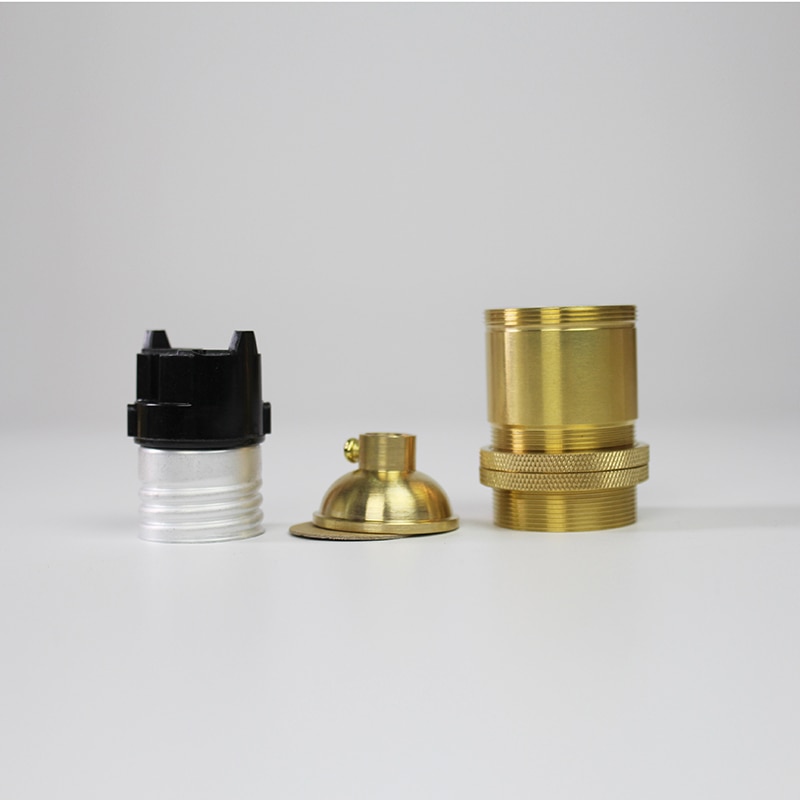 Vintage kobber lampeholder med switch guld holder 4 specifikationer  ac 90-260v e27 led til lysekrone lampe wire belysning