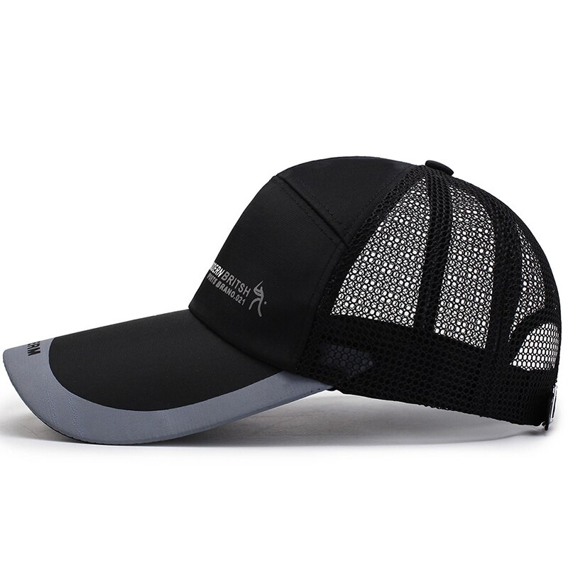 Men Women Golf Sunshade Breathable Baseball Mesh Hat Sport Quick-drying Sunscreen Cap Hip-Hop Adjustable Canvas Fishing Hat P14