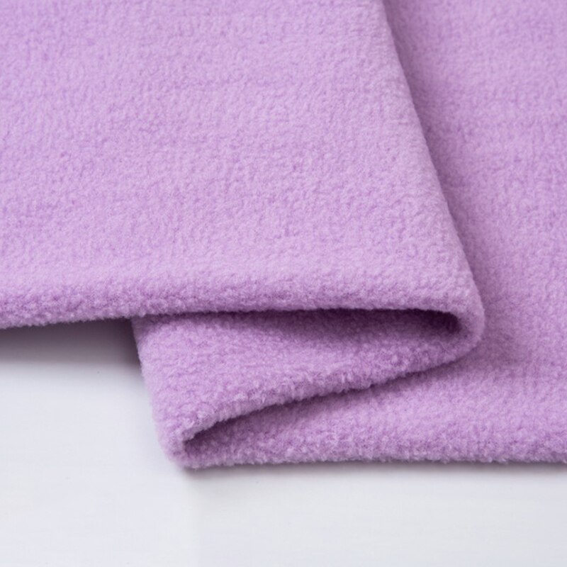 100*160cm tela Polar de lana gruesa de algodón suave felpa aterciopelada tela DIY hecho a mano: Púrpura