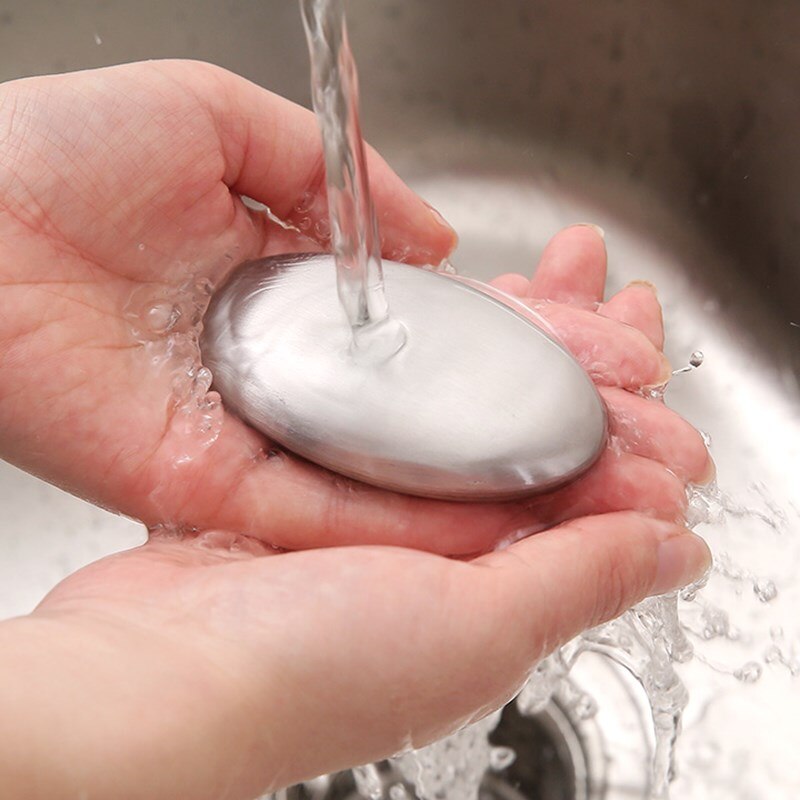 Stainless Steel Soap - Oval Shape Deodorize Smell from Hands Retail Magic Eliminating Odor Kitchen Bar