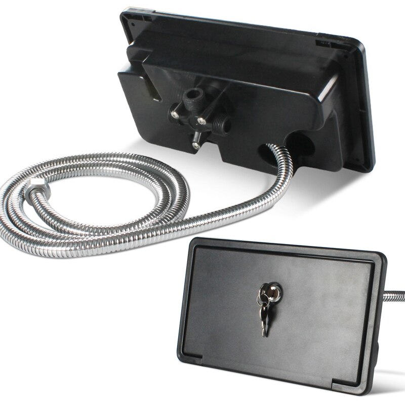 Rv doucheboxset met slot - inclusief douchekraan, doucheslang, douchestang voor boot, camper, caravan