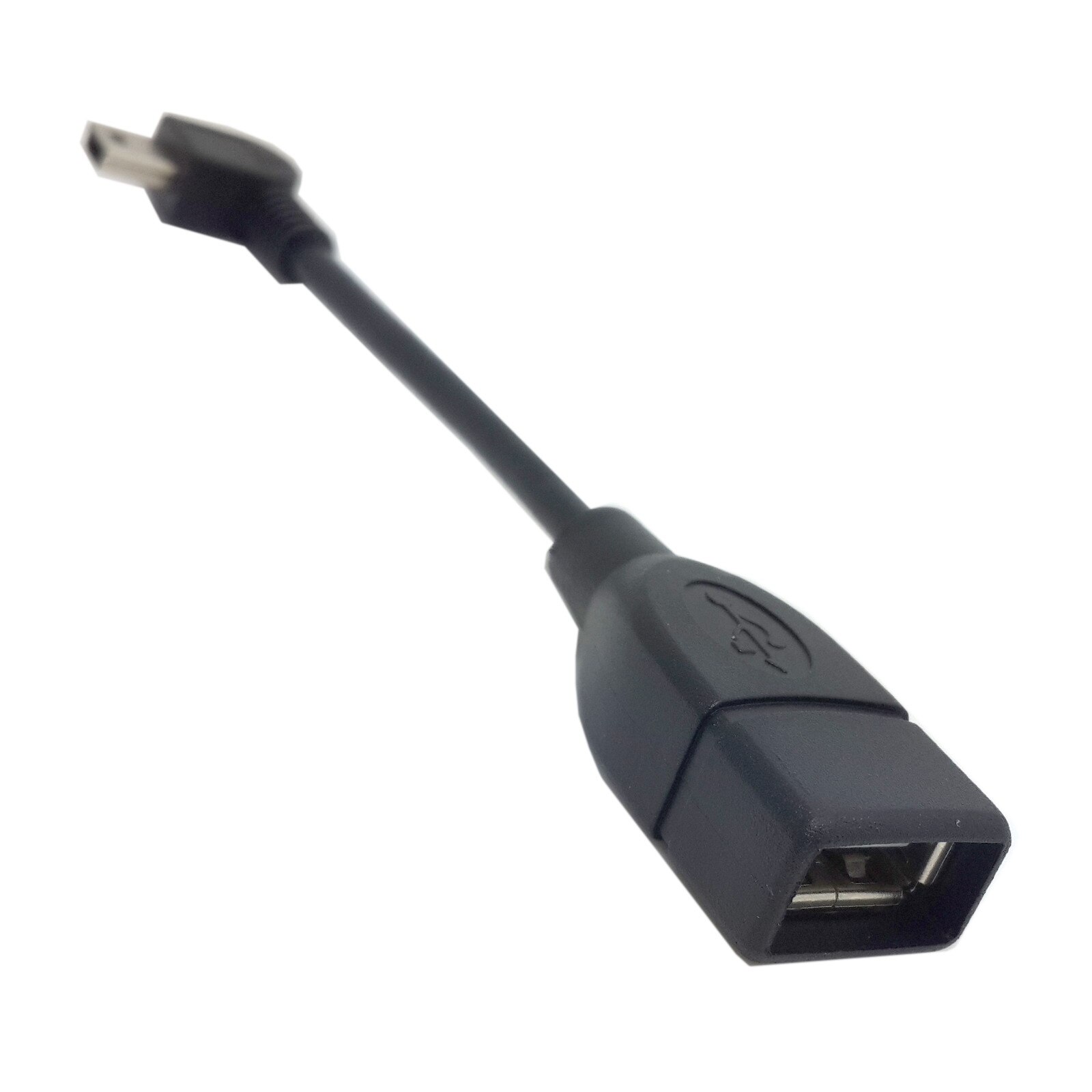 Cablecc Left Angled 90 degree USB Mini 5Pin Male to USB Female cable 10cm
