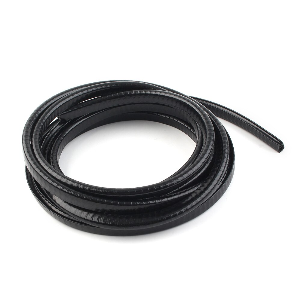 Black 10feet 3M Car Universal Door Trim Edge Lock Guard Moulding Rubber Seal Strip Protector