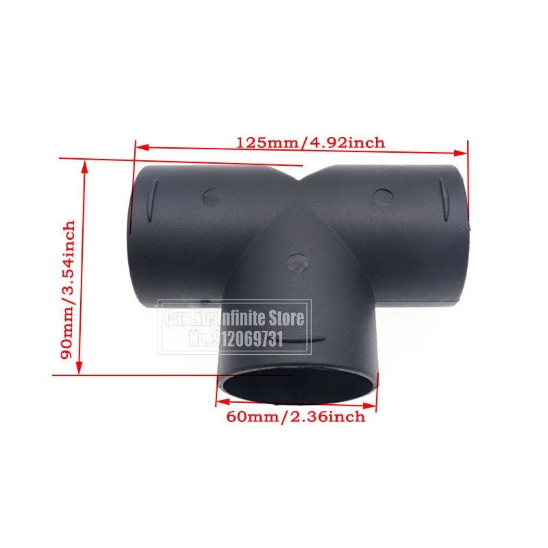 Connecteur de sortie d'échappement pour chauffage de voiture, 60mm, avec Valve de régulation pour Webasto eberzaecher: 60mm T2