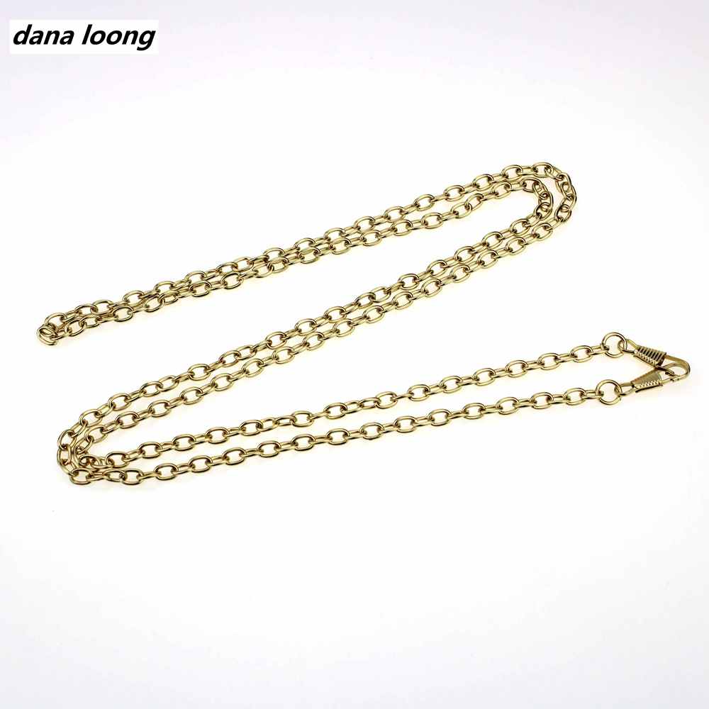 1 Stuk Ongeveer Lengte 120 Cm Breedte 0.5Cm O Type Vervanging Metal Purse Chain Voor Schouder Cross Body Handtassen tas Accessoires: Golden