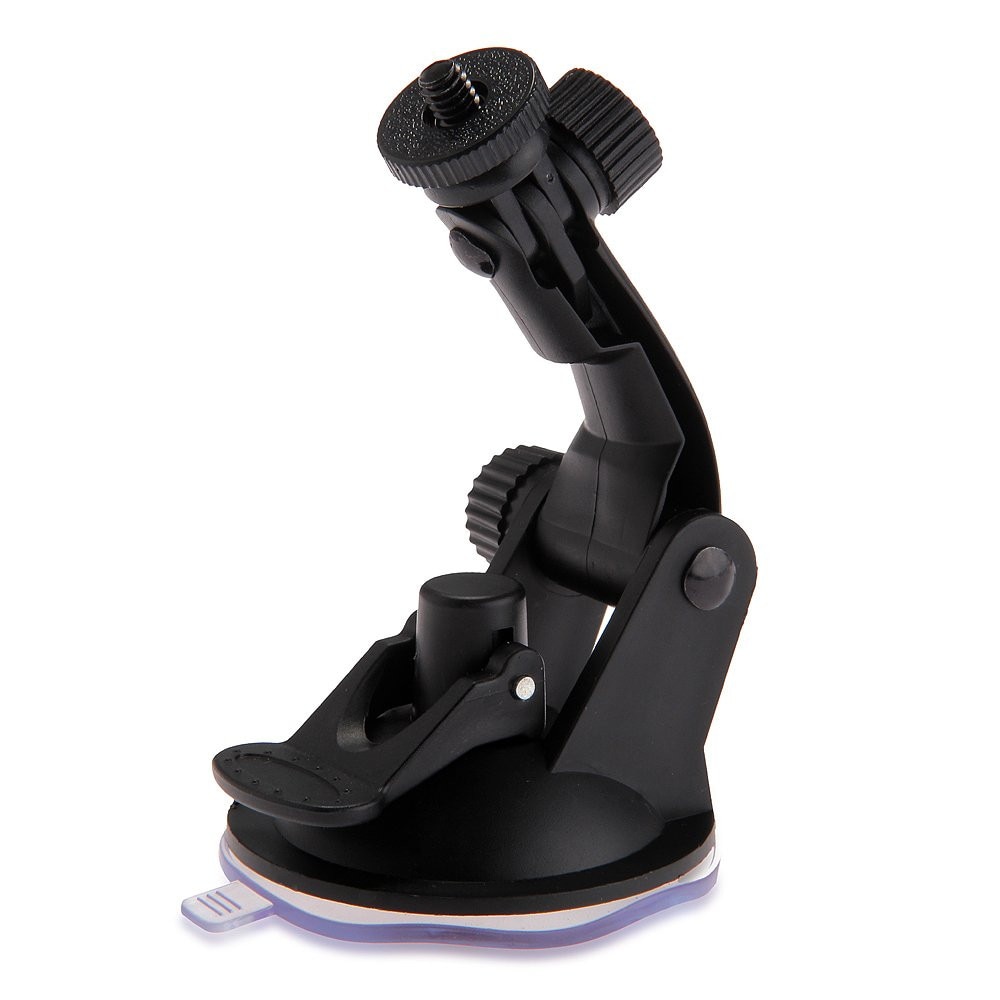 Support de voiture à aspiration pour caméra Gopro Hero 7/6/5/4/3/3 +/2/1, 1/4 pouces, noir