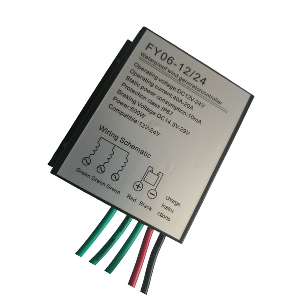600W kontroler turbiny wiatrowej 12V24V wodoodporny Pwm prostownik hamulca ładowania mostek prostowniczy drzazga