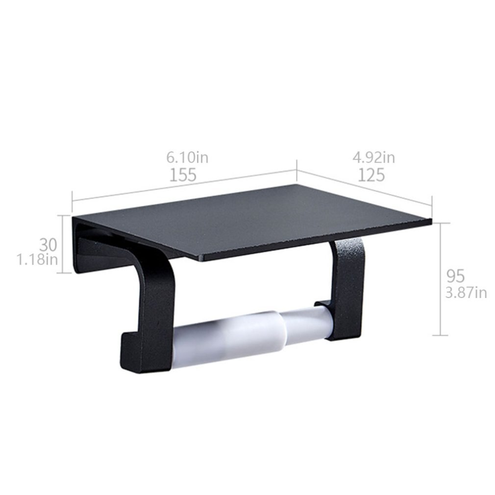 Uitschuifbare toiletrolhouder toiletstandaard aluminiumlegering familiekast handige papierhouder