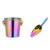 Stainless Steel Ice Bucket Gold Ice Holder Container With Scoops Whiskey Beer Ice Chiller Cooler Bar Tool For Party: NO.3 2pcs
