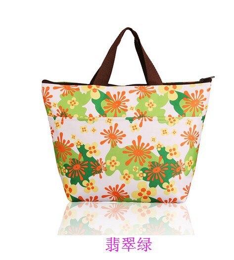 Kjølebag hold maten fersk termoposer matboks stor isolasjon og kaldpakke ispose piknikpose: Grønn farge