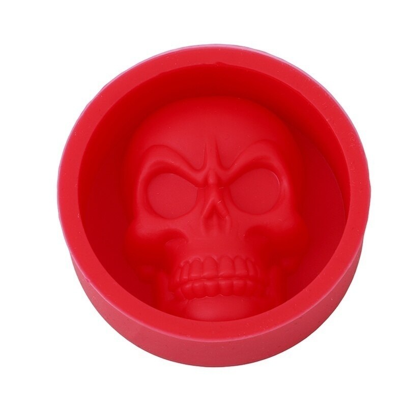 Skull Ice Cube Silicone Mold Bar DIY Molded Silicone Ice Box Ice Cube Molded Silicone Daily Necessities: Red