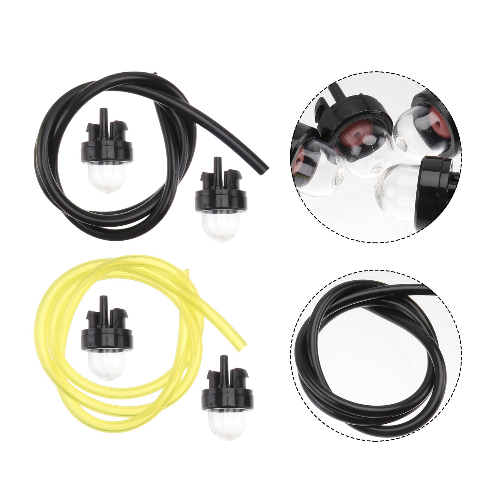 Brandstof Lijn Primer Lamp Voor String Trimmer Bosmaaier Grasmaaier Tuingereedschap (4 Primer Bollen En 2 Brandstof lijnen): Default Title