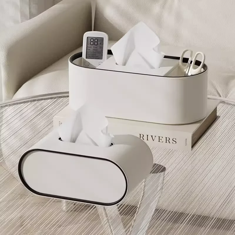 Pu Leder Taschentuch Box mit Lager regal Wohnkultur Papier halter Servietten halter für Büro tisch, Arbeits platte, Nachttisch & mehr