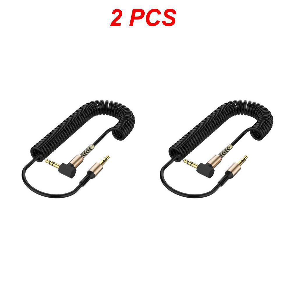 RYRA Audio Cable 3.5mm 90 Degree Elbow Spring Retractable Jack Speaker Extension Cord For Mobile Phone Computer: green