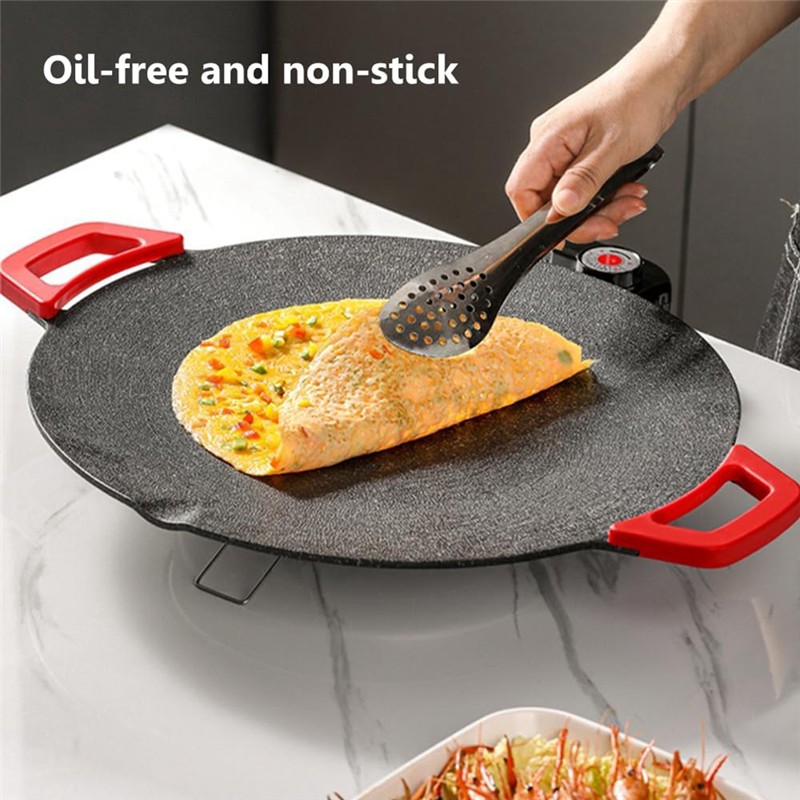 -ESTR Piastra elettrica Senza fumo Griglia per barbecue elettrica Vassoi da forno Piastra da cucina antiaderente Pancake Maker Spina europea