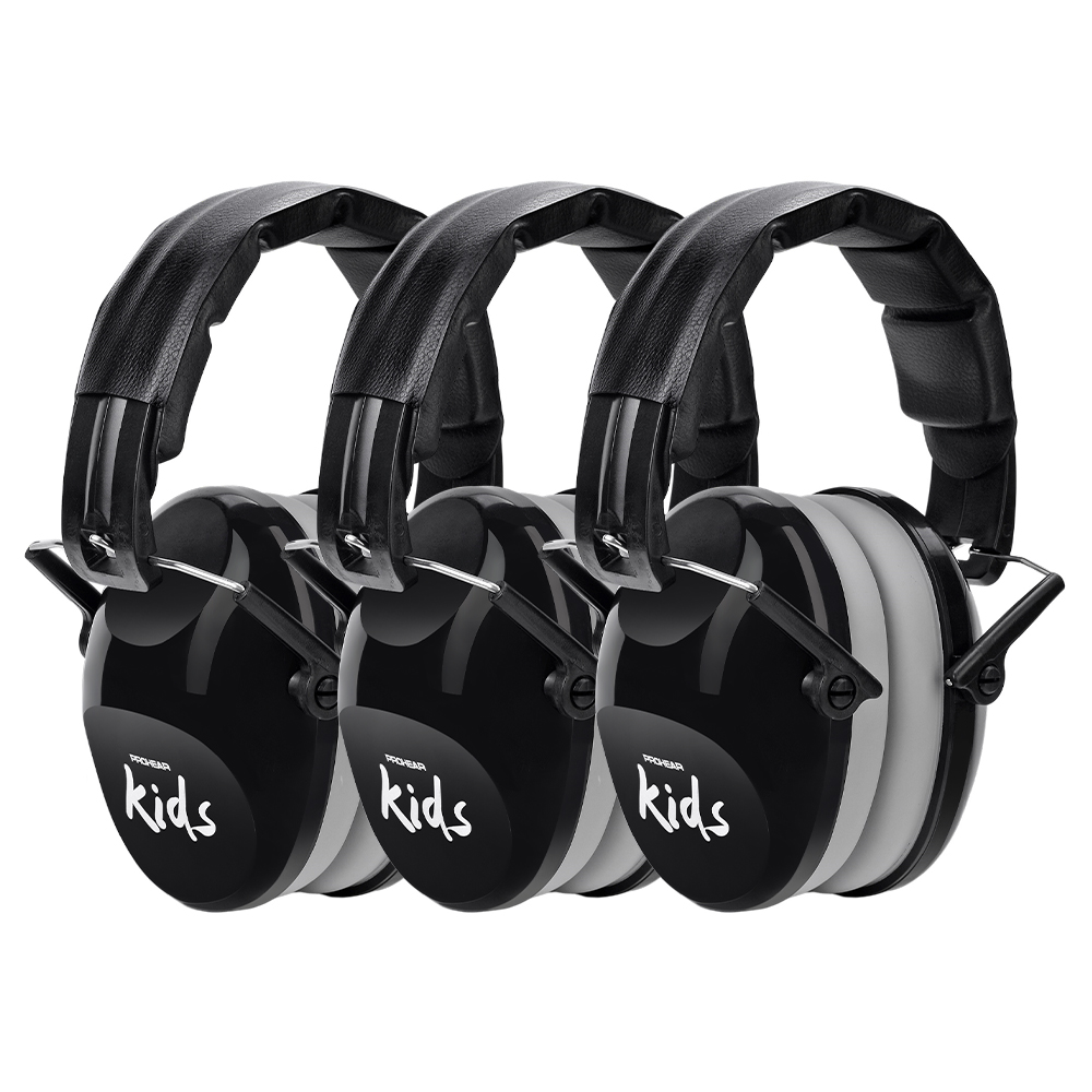 Prohear 3 stk. svarte barneørevern sikkerhetshørselvern justerbar støyreduksjon hørselvern til smålåve låve: misligholde tittel