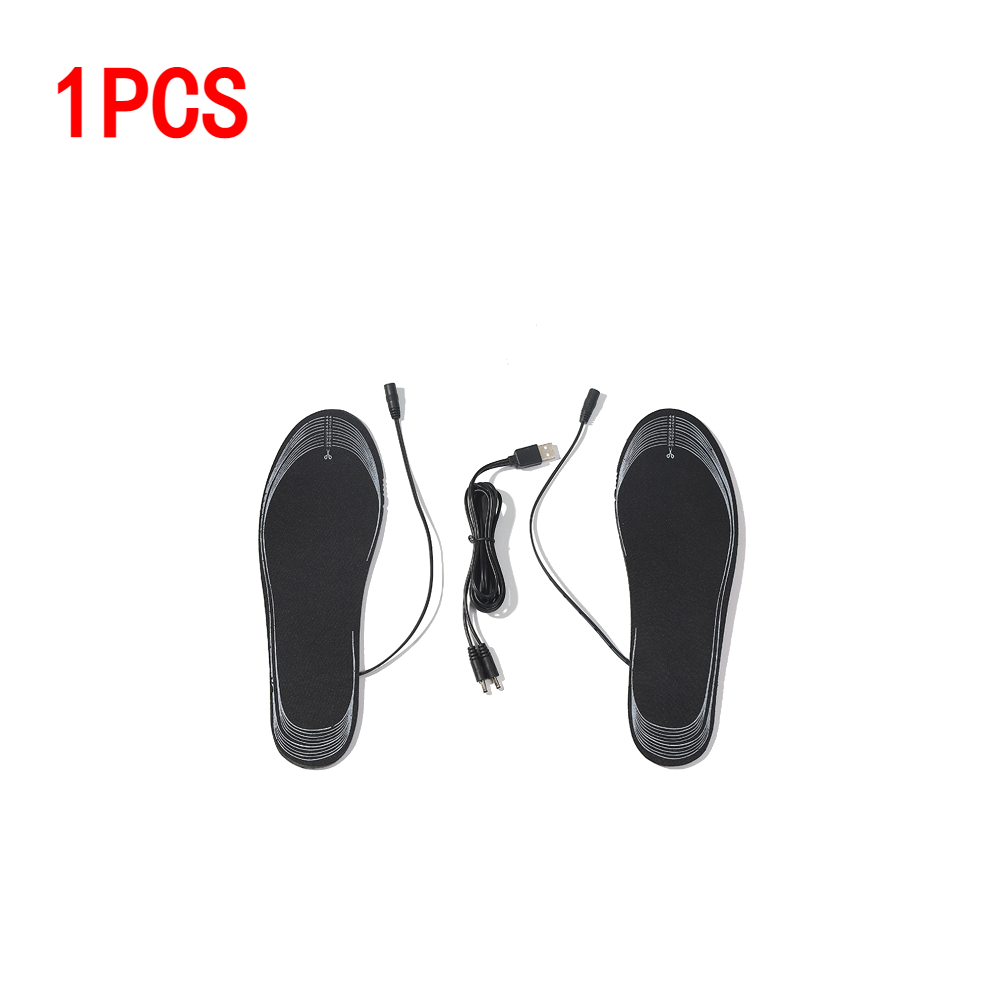 1-3 pezzi scarpe riscaldate elettriche solette tagliabili USB piedi riscaldati scaldapiedi scarpe termiche calzino pad solette riscaldate piedi lavabili febbre: Rosso