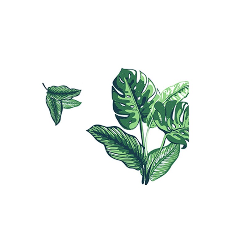 Woonkamer interieurdecoratie muurstickers groene planten muurstickers achtergrond muur achterblad: A