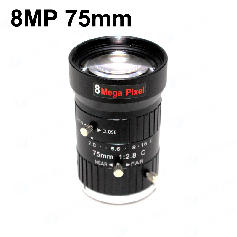 8 MegaPixel HD 75mm CCTV C Mount Objektiv Manuelle Iris Manueller Fokus 1:2. 8 blende 1 "Bild Format Industrielle Sicherheit Kamera Objektiv