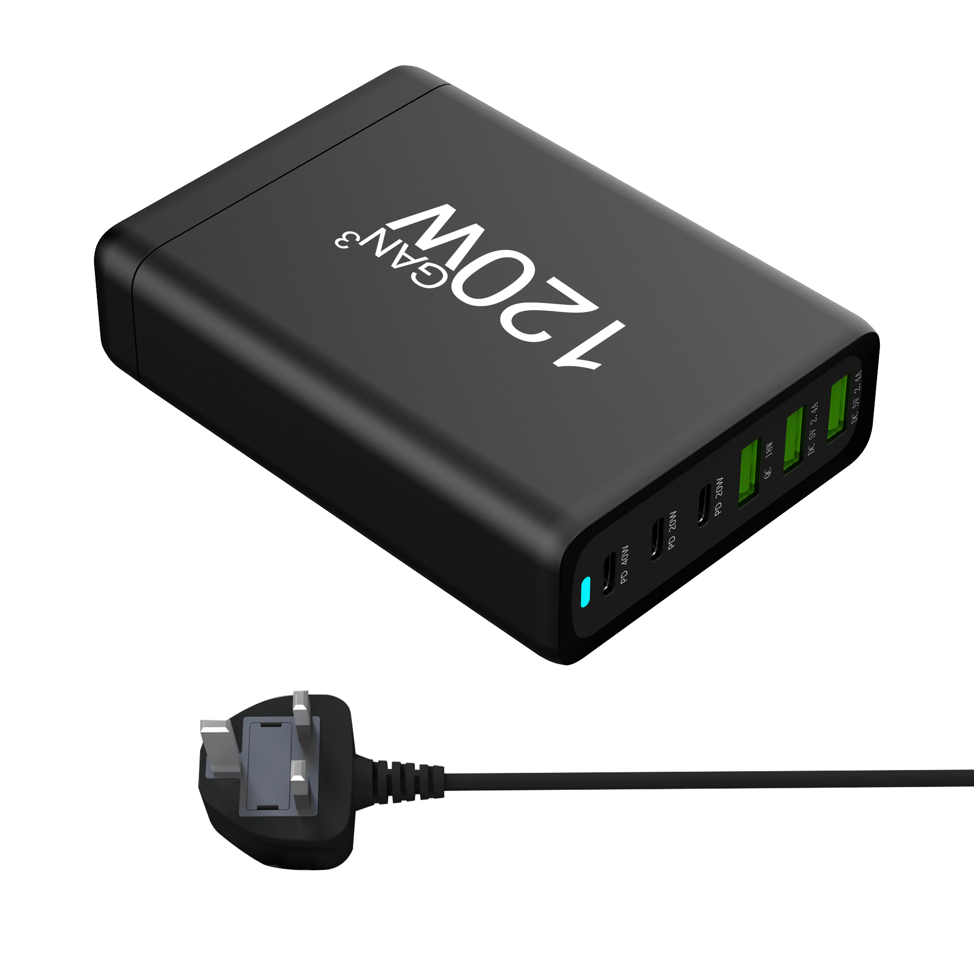 120w 200w gan oplader 6 poorten usb type c pd oplader snellader 3.0 usb type c snellader mobiele telefoon usb oplader: Kr