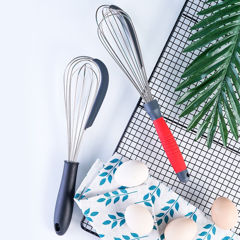 Manual Stainless Steel Silicone Egg Beater Play Milk Frother Kitchen Bakery Household Handheld Blender