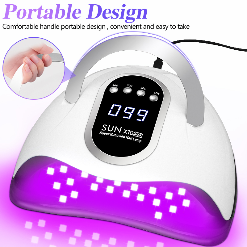Lampe sèche-ongles 300W à 66 Led UV, pour manucure, 4 modes, avec écran LCD, outils d&#39;art des ongles