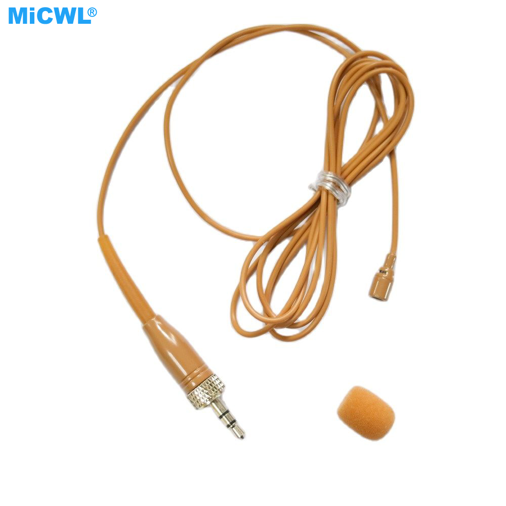Kolor brązowy TL50 spinka do krawata mikrofon krawatowy dla Shure 4Pin Sennheiser 3.5mm blokada AKG Samson Gemini 3Pin bezprzewodowy nadajnik pasowy